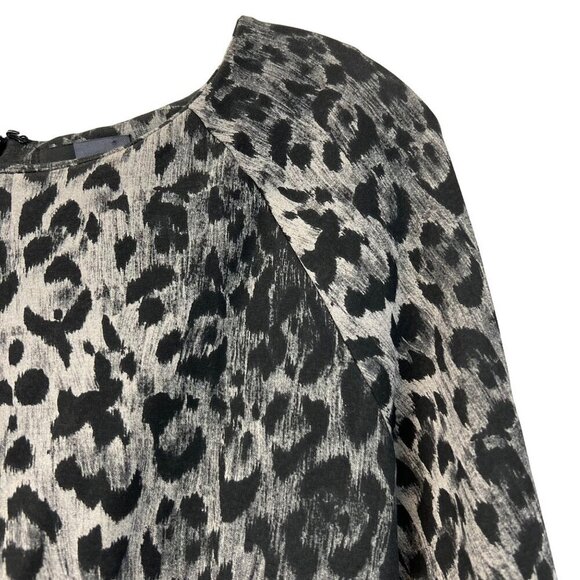 The Limited Womens 3/4 Sleeve Gray/Black Leopard Print Bodycon Dress Sz 10 Zip - Picture 3 of 9